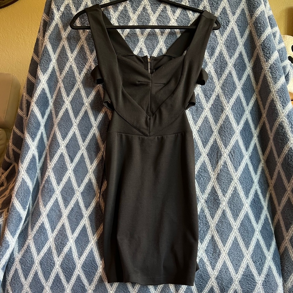 Heart cut out side mini dress